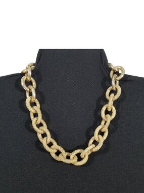Banana Republic Gold Chain Choker with Unusual Finish